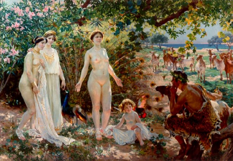 Attilio Simonetti The Judgement of Paris oil painting picture